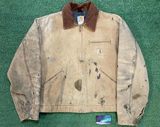 Vintage 2000s Carhartt beige Detroit jacket