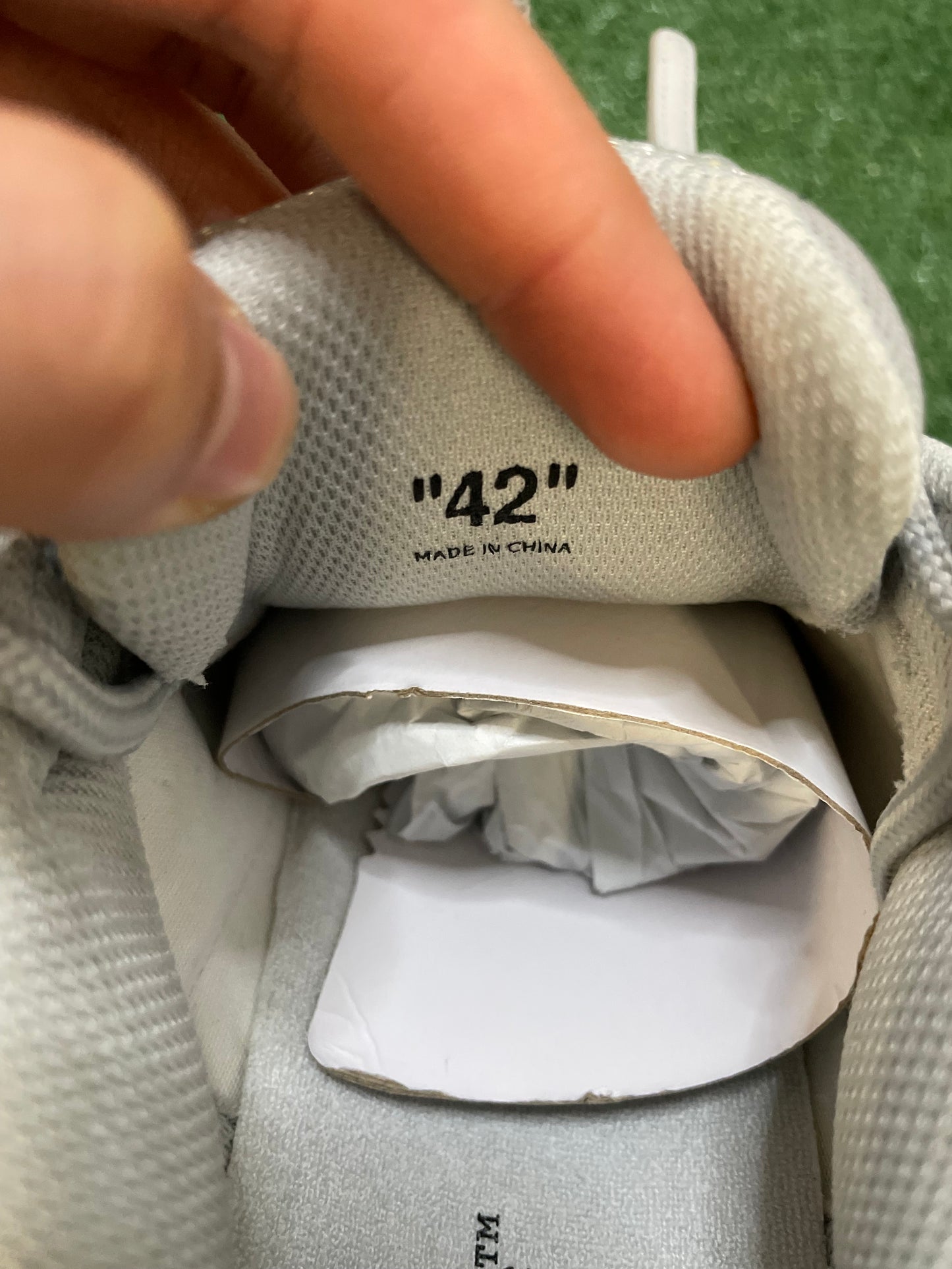 Off White be right back transparent grey size 9men/10.5women(EU 42)