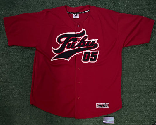Vintage FUBU embroidered spellout red jersey