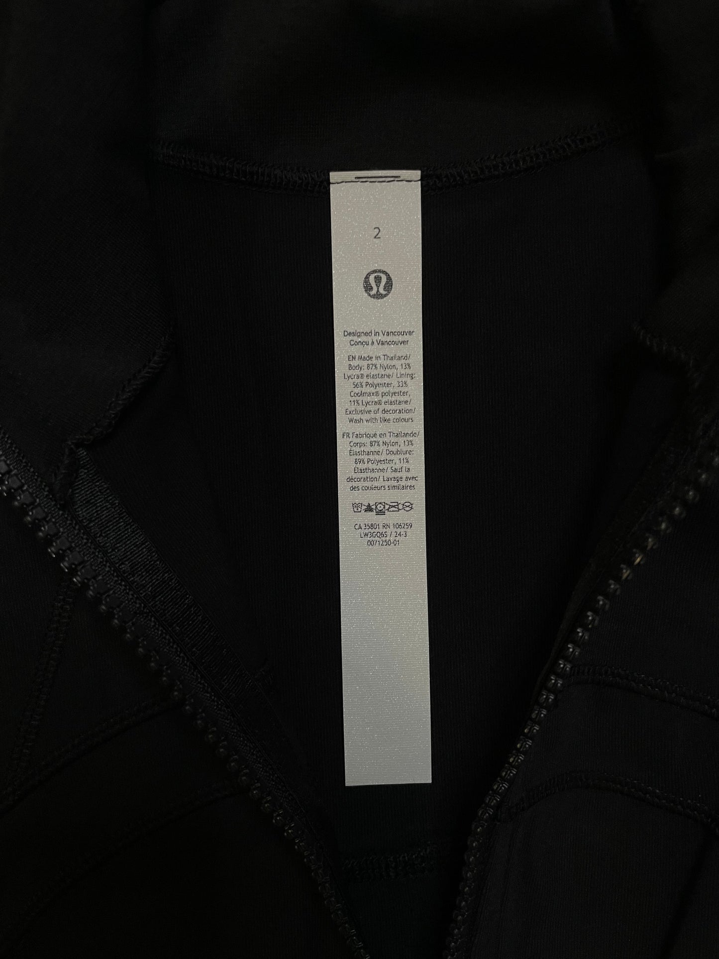 lululemon define luon black jacket