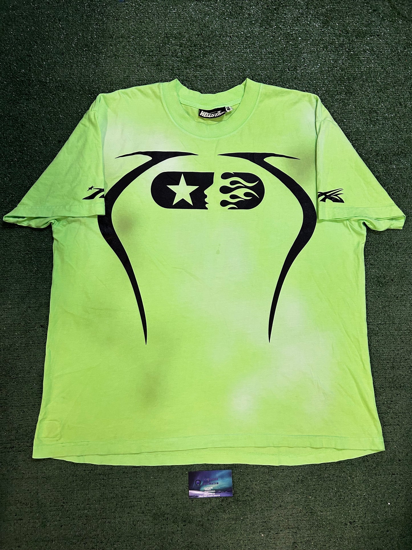 Hellstar warmup neon green tee