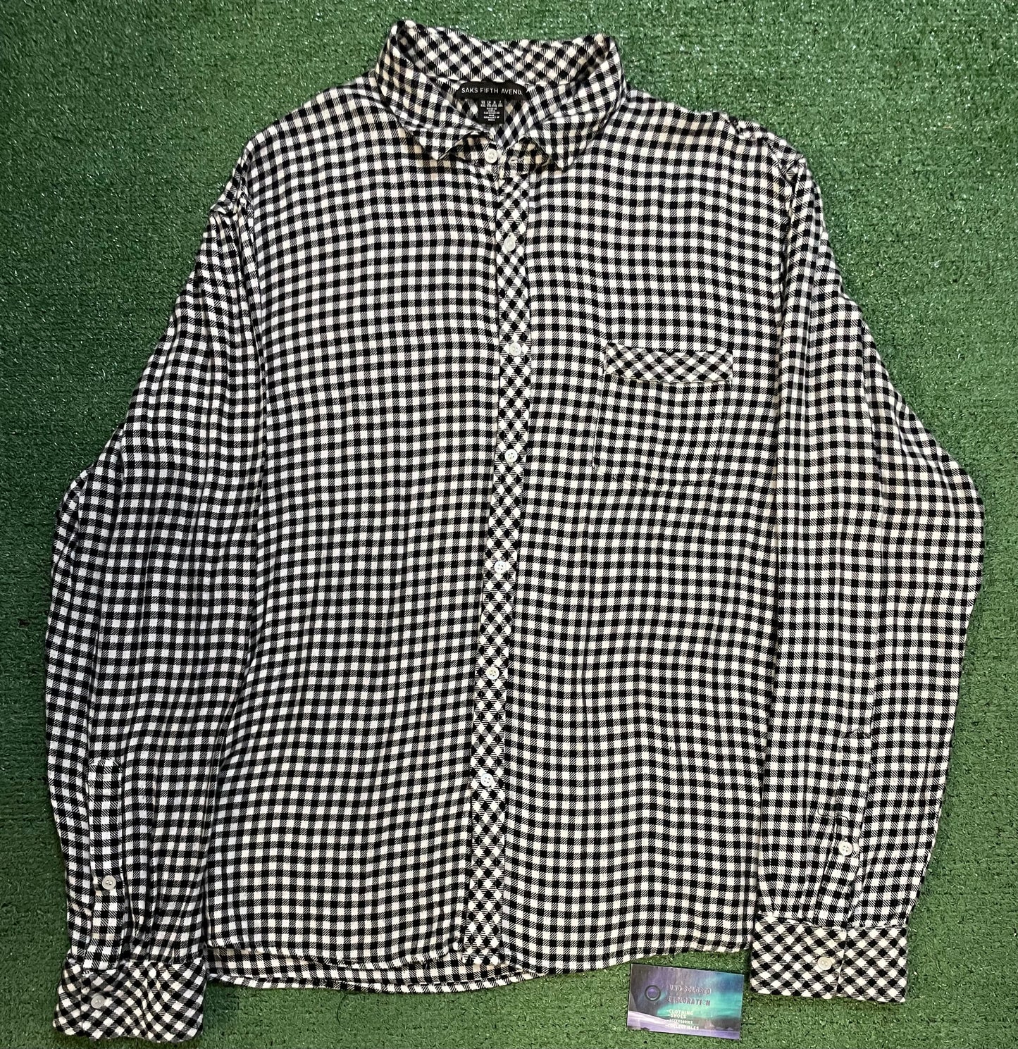 Saks Fifth Ave plaid button up