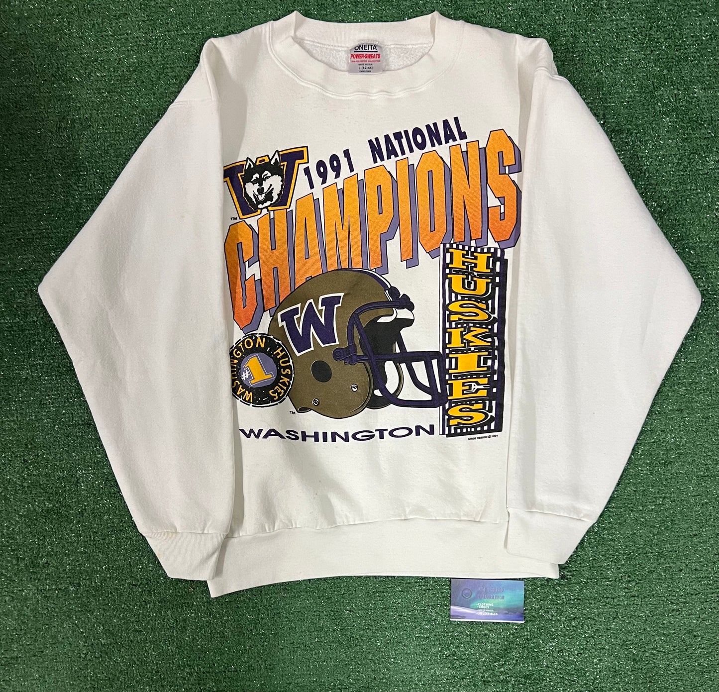 Vintage 1991 UW University of Washington huskies national champions Crewneck