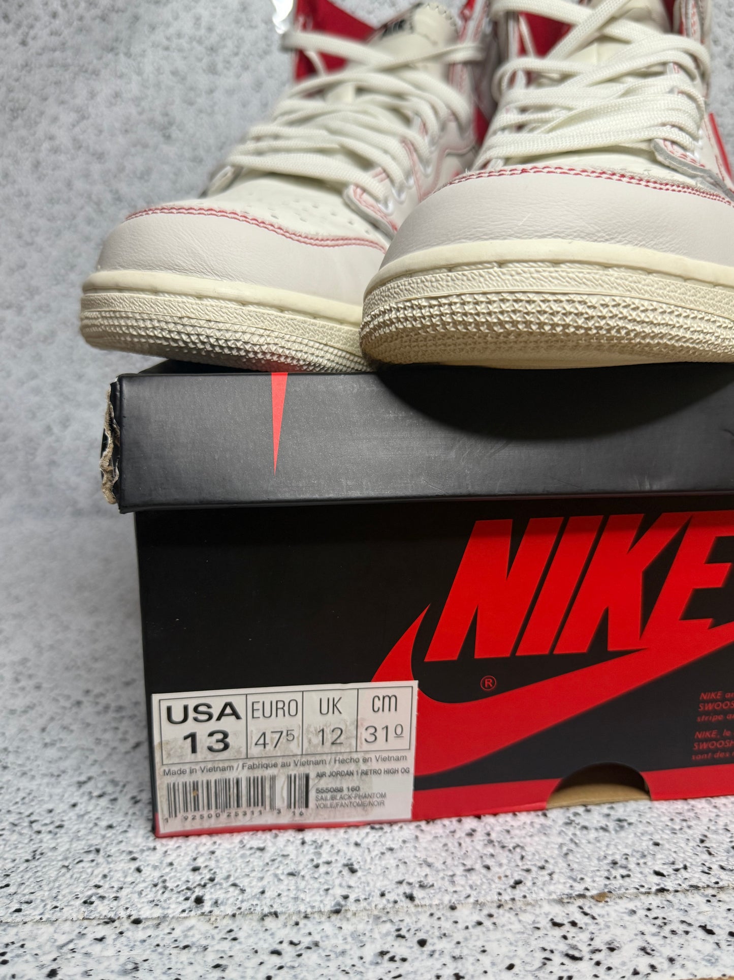 Jordan 1 High Phantom 13 Men/14.5 Women “Preowned”