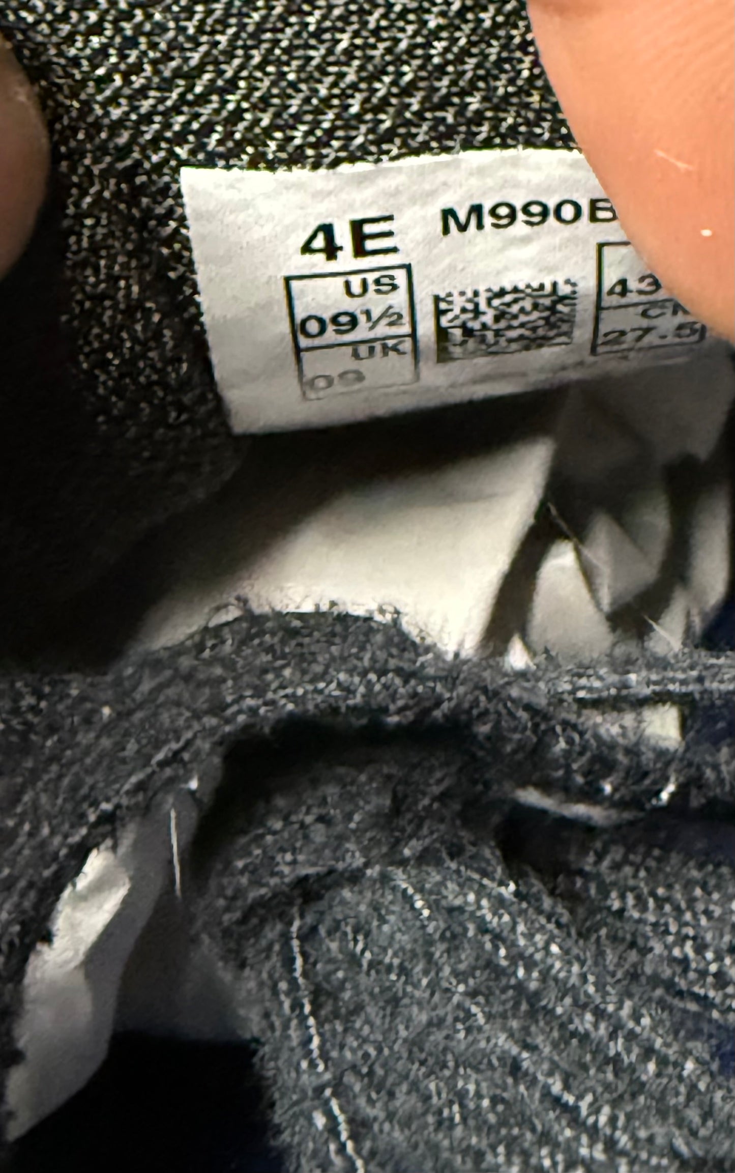 New Balance 990v3 Kith Black 9.5 Men/11 Women “Preowned”