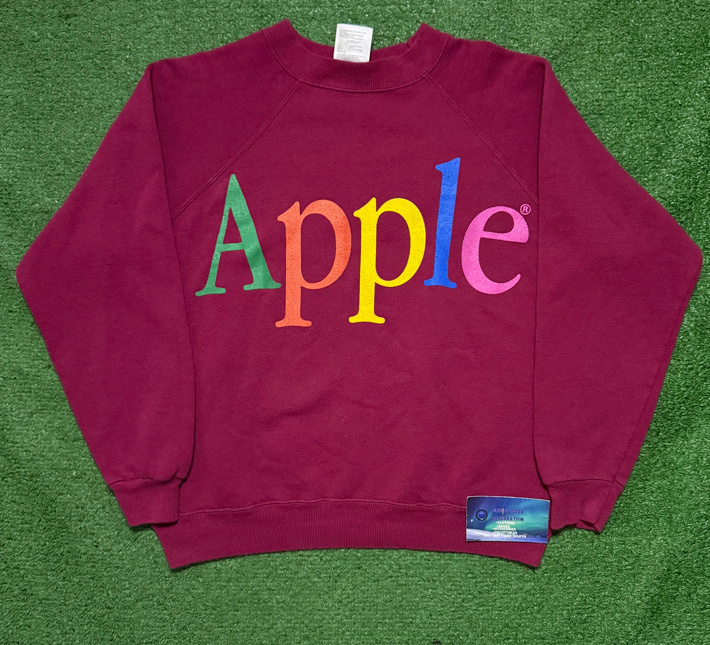 Vintage Apple Rainbow Logo Crewneck