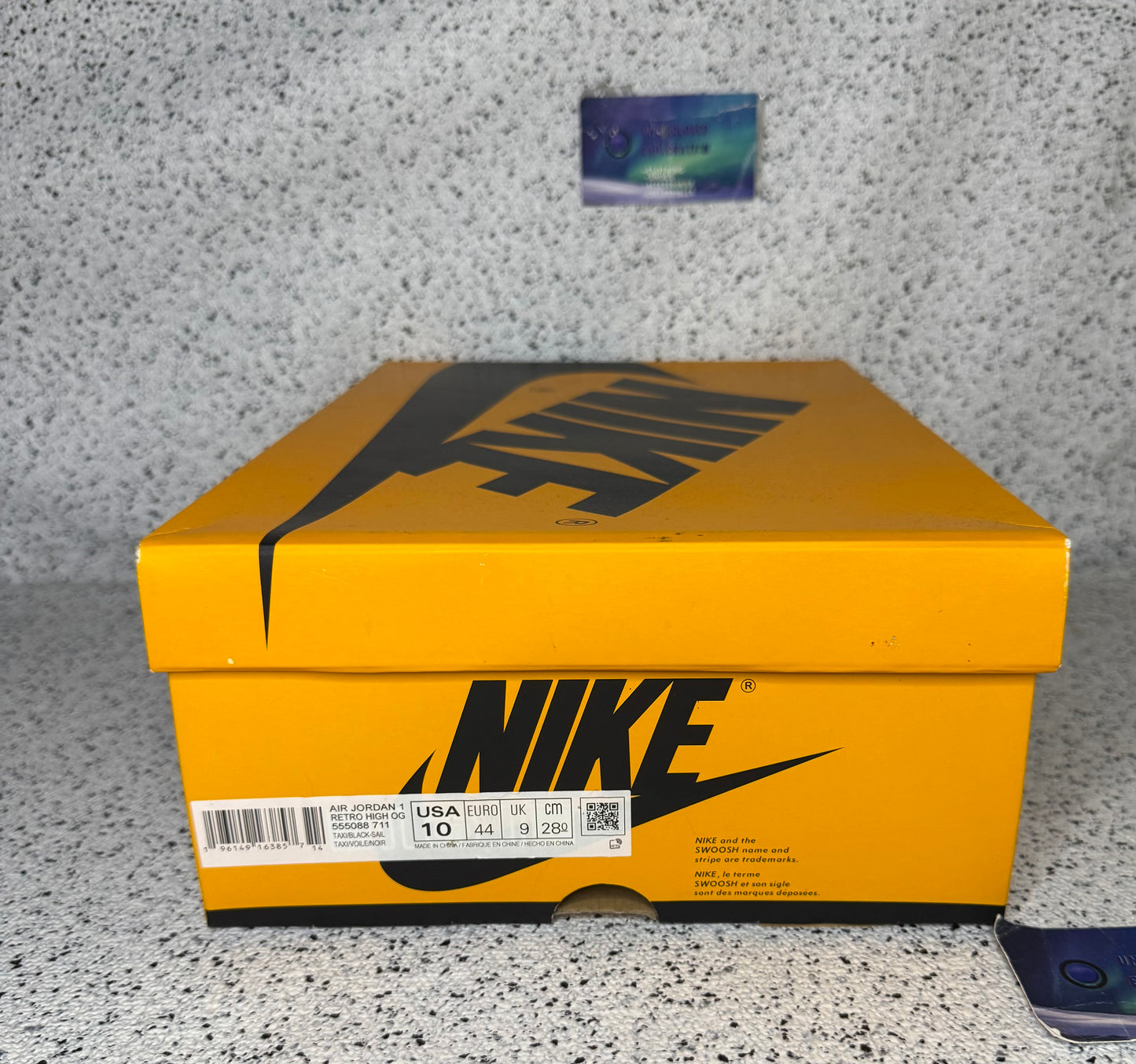 Jordan 1 Yellow Toe Taxi 10 Men/11.5 Women “Preowned”