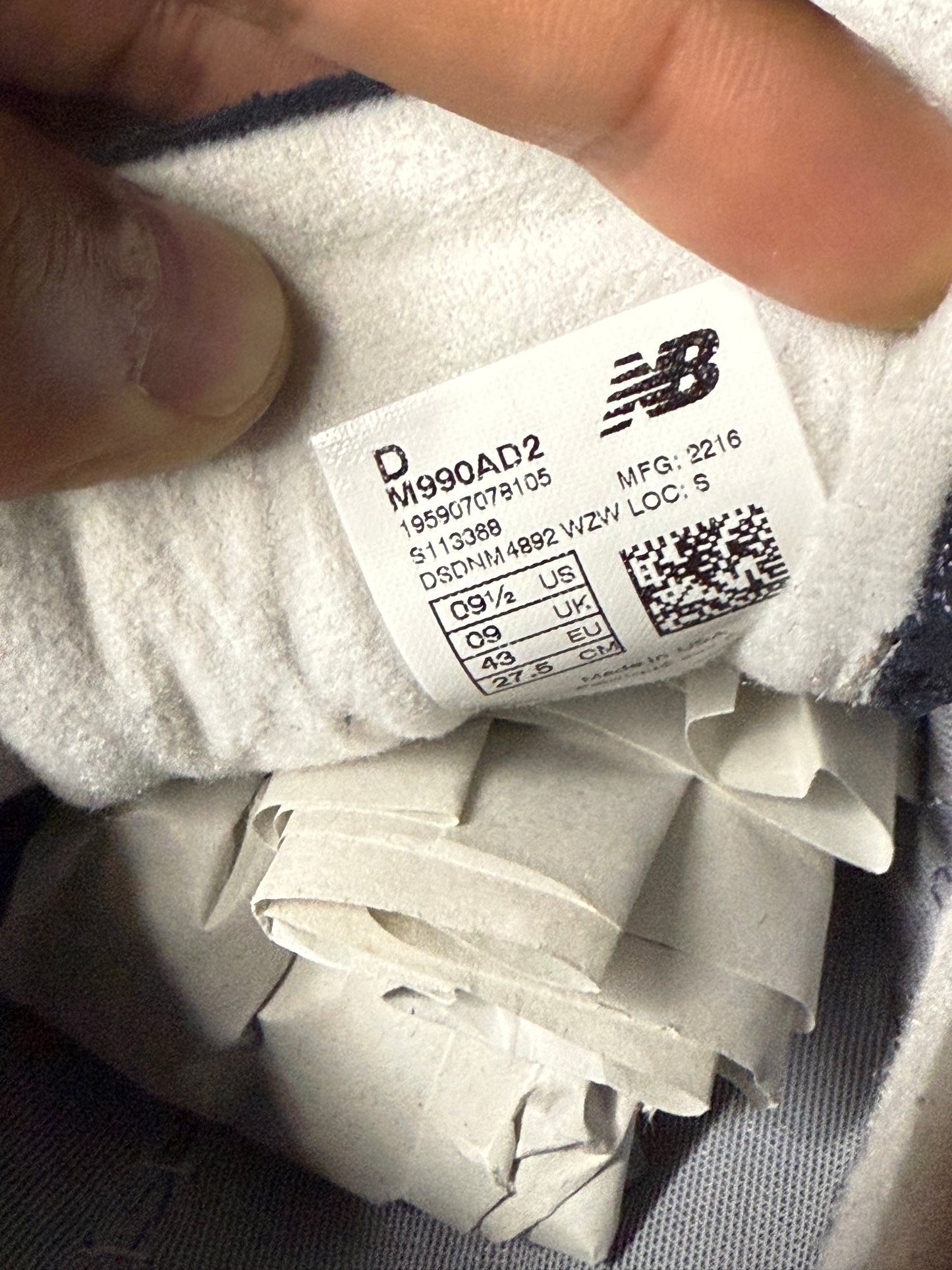 New Balance 990v2 Teddy Santis Chrysanthemum 9.5 Men/11 Women “Preowned”