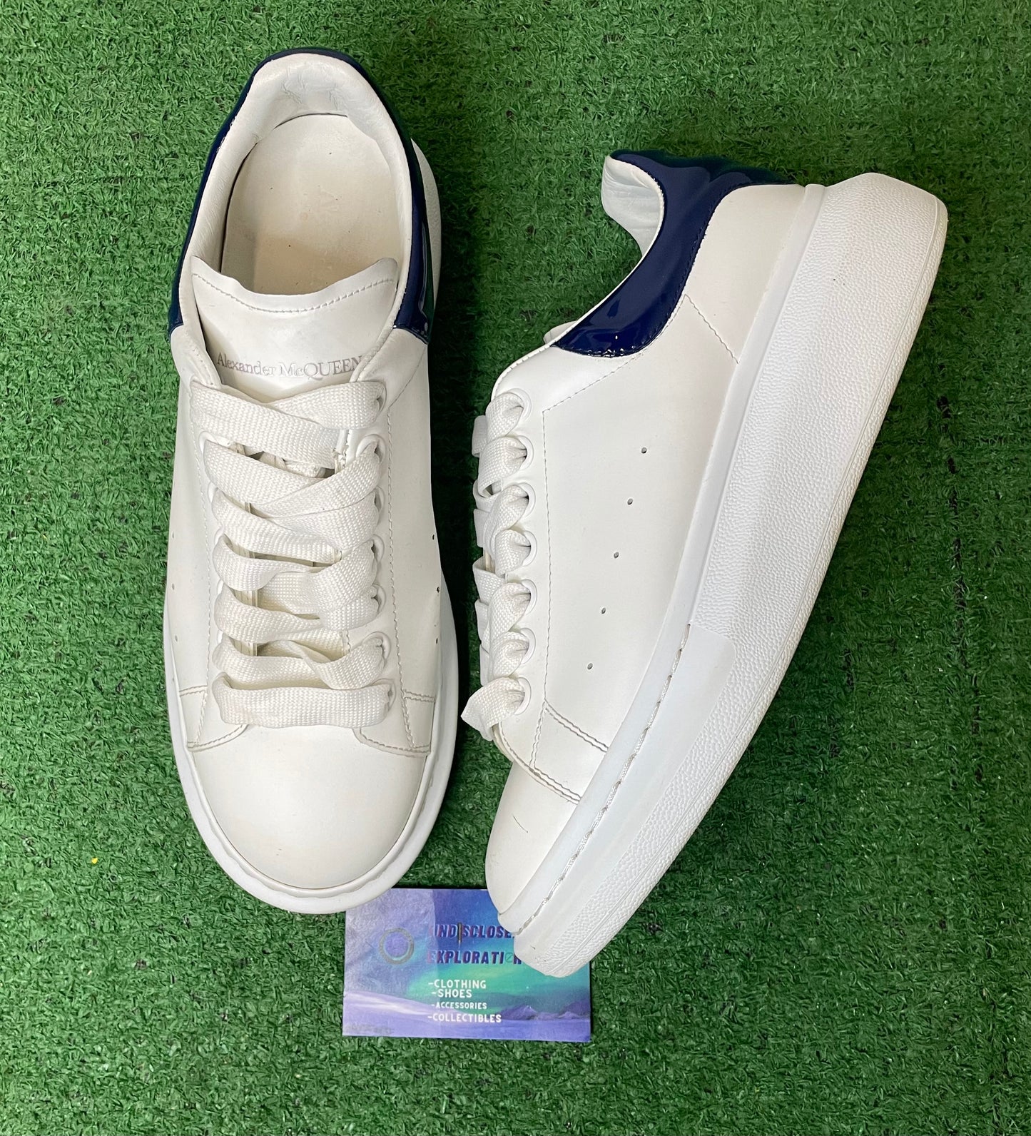 Alexander McQueen oversized sneaker dark blue size7.5men/9women (EU40.5)