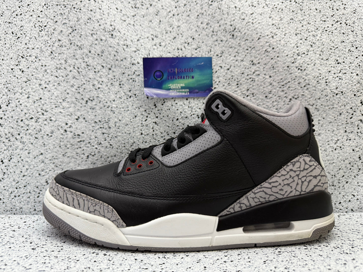 Jordan 3 Black Cement 10.5 Men/12 Women “Preowned”