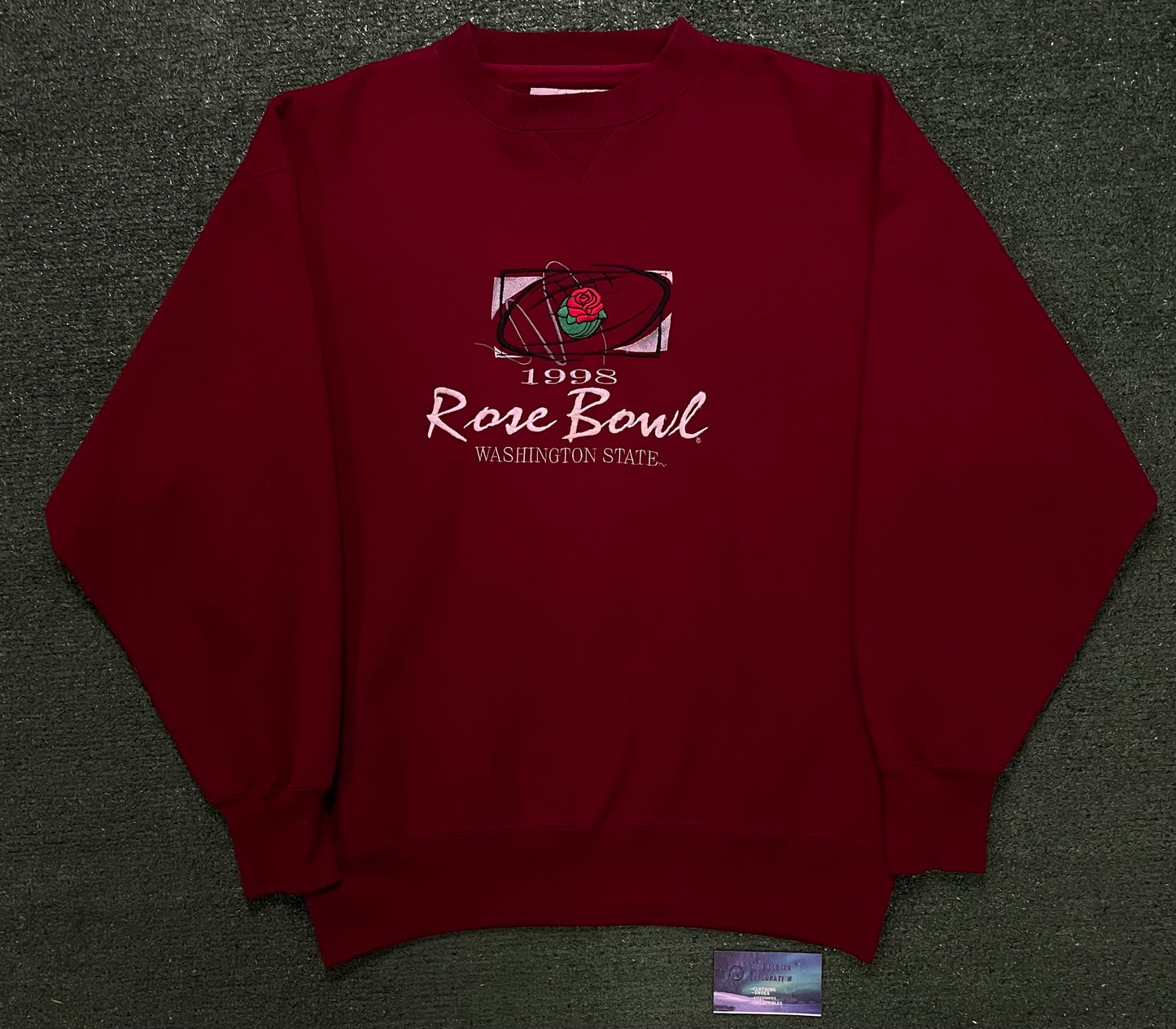 Vintage 1990s WSU Washington state university Rose Bowl embroidered crewneck