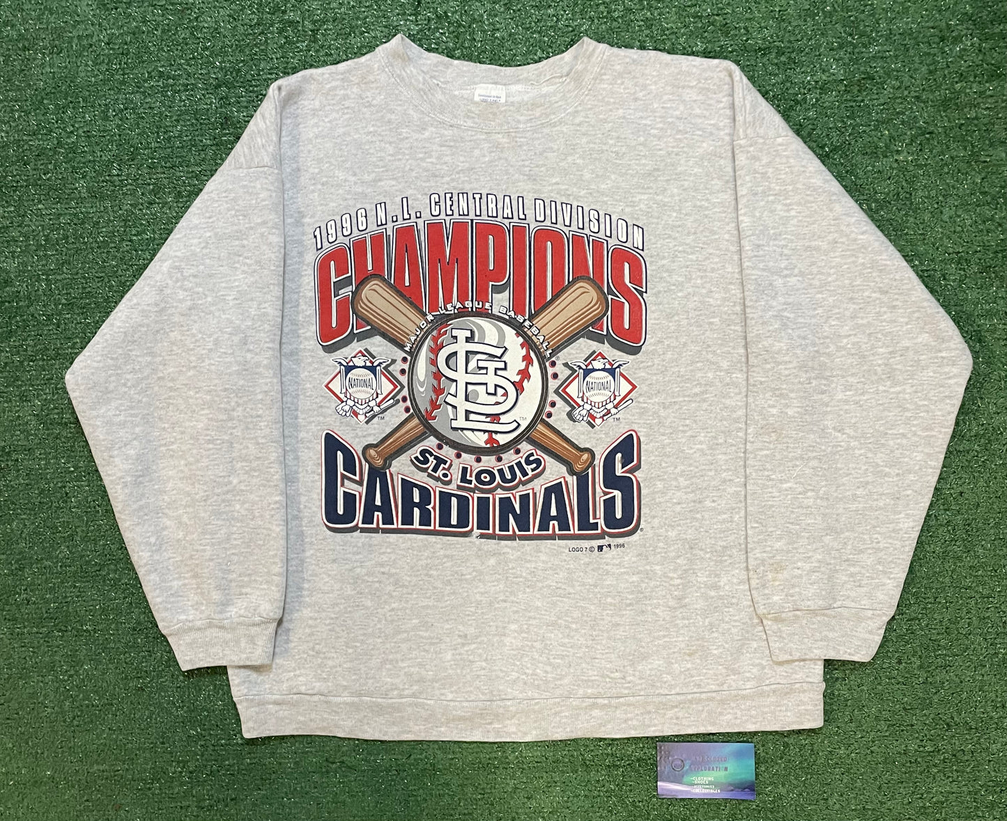 Vintage 1996 Saint Louis Cardinals Central Division champs Crewneck