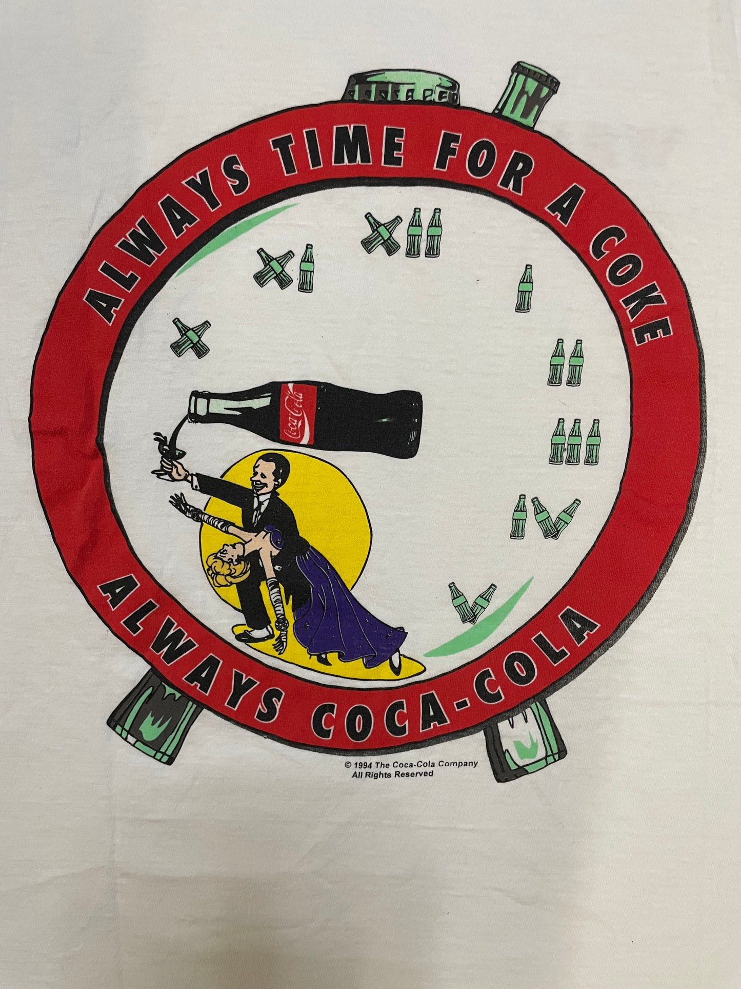 Vintage What Time Is It? Coca Cola clock tee