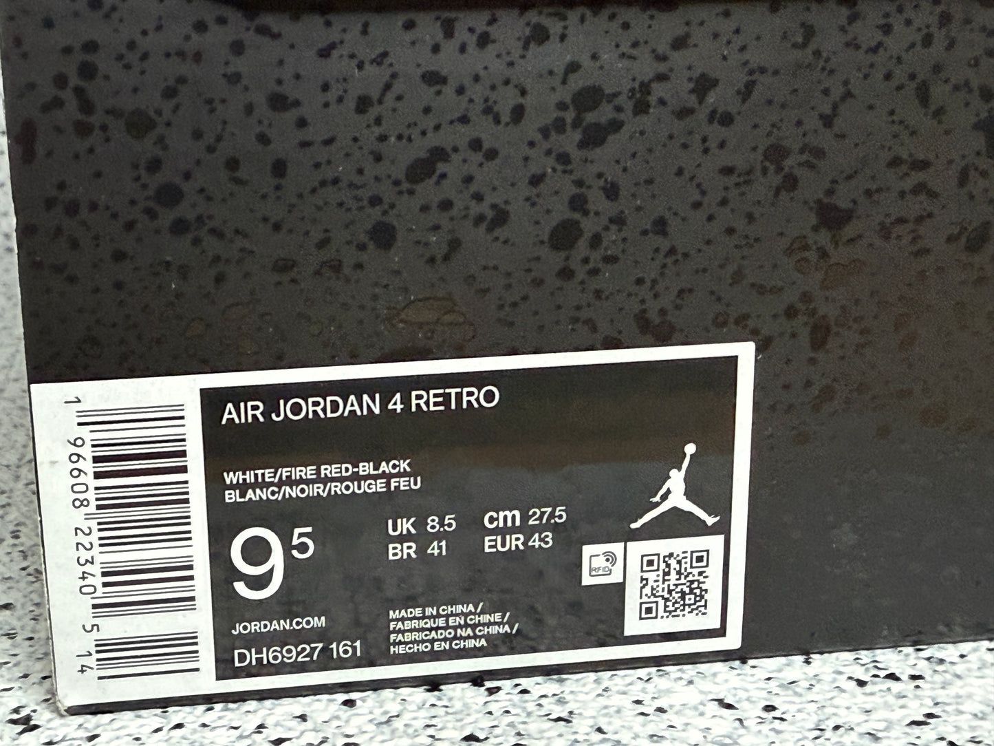 Jordan 4 Red Cement 9.5 Men/ 11 Women “Preowned”