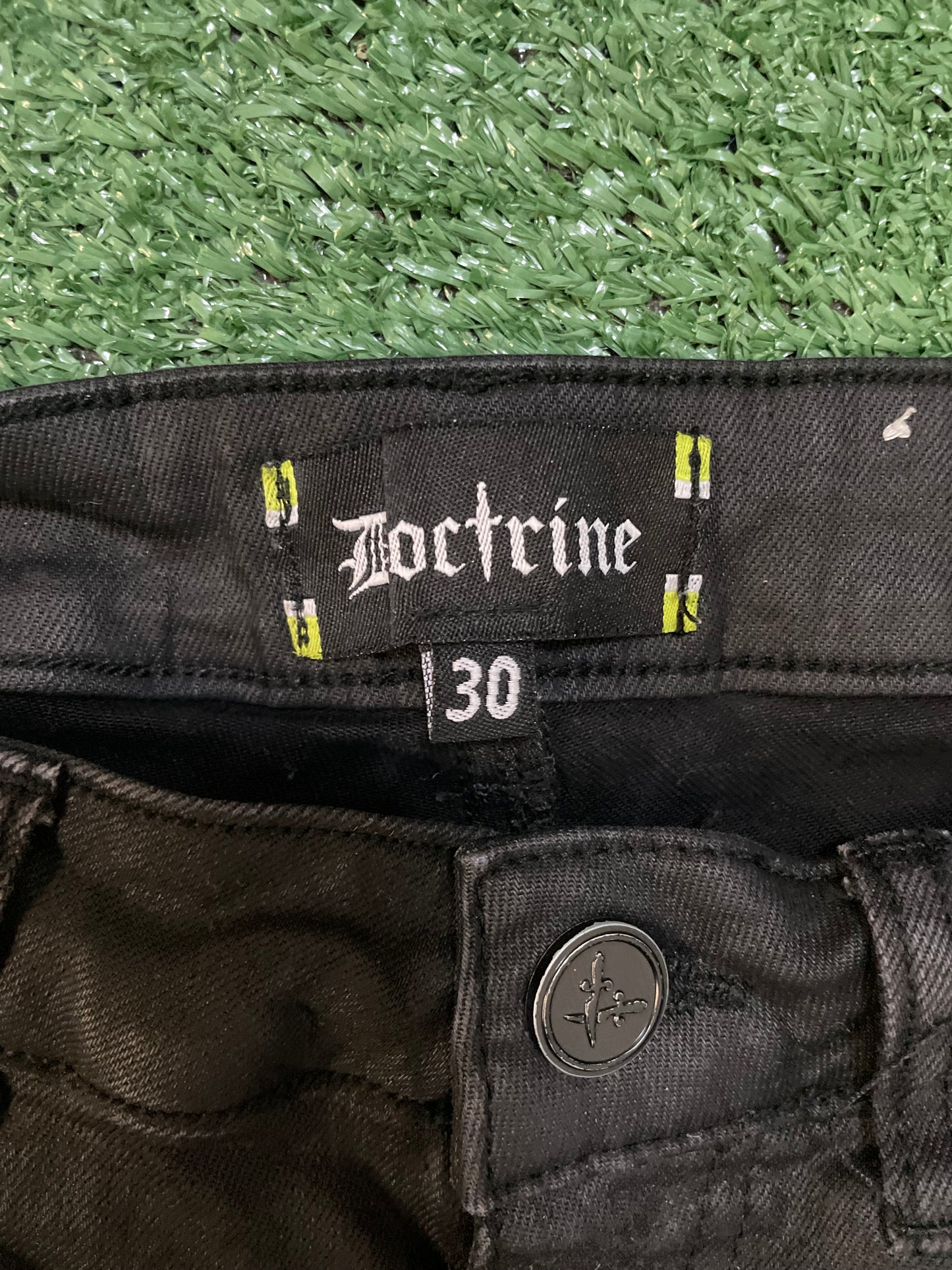 Doctrine Cargo Black Jeans