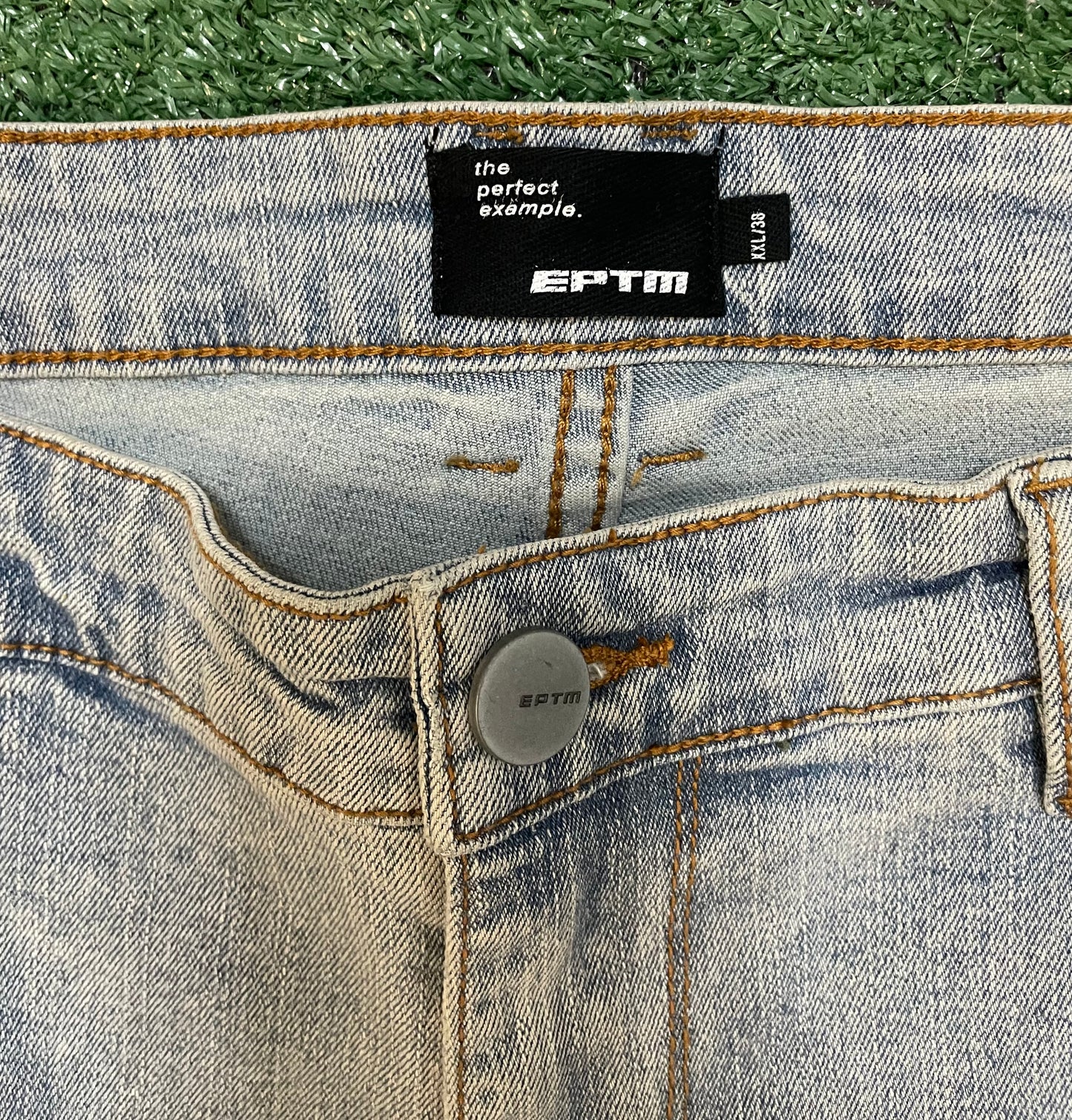 Eptm skeleton flare jeans