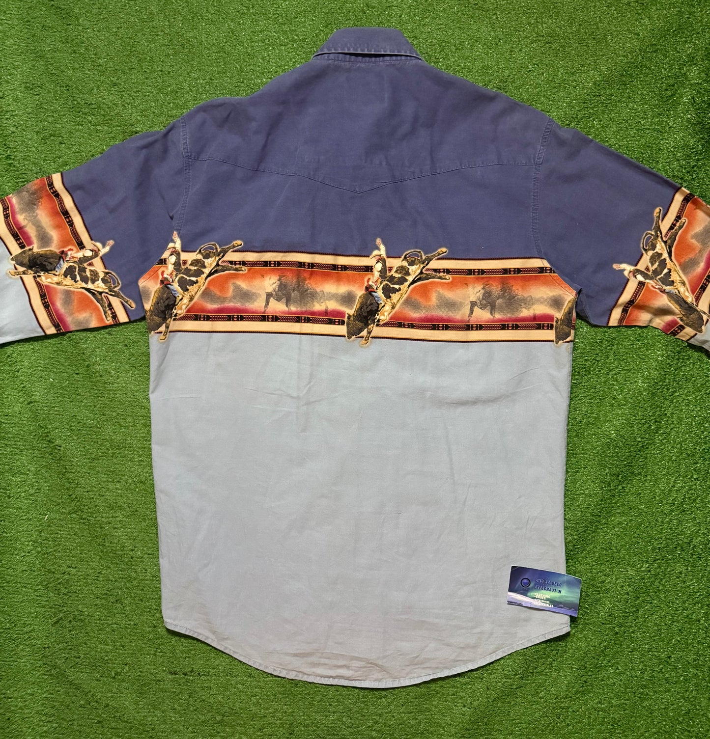 Vintage Wrangler Western Print Button Up