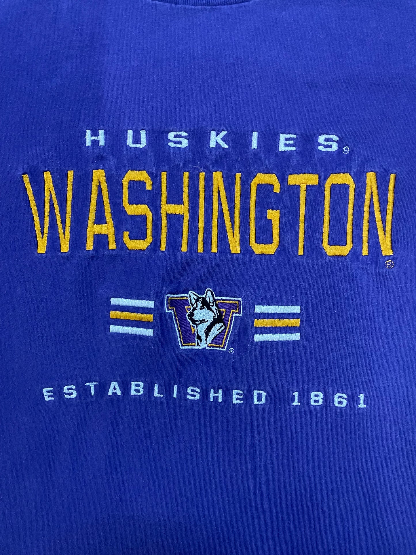 Vintage 1990s UW University of Washington embroidered Huskies tee