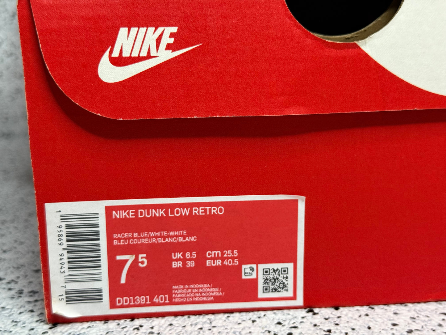 Nike Dunk Low Racer Blue 7.5 Men/9 Women