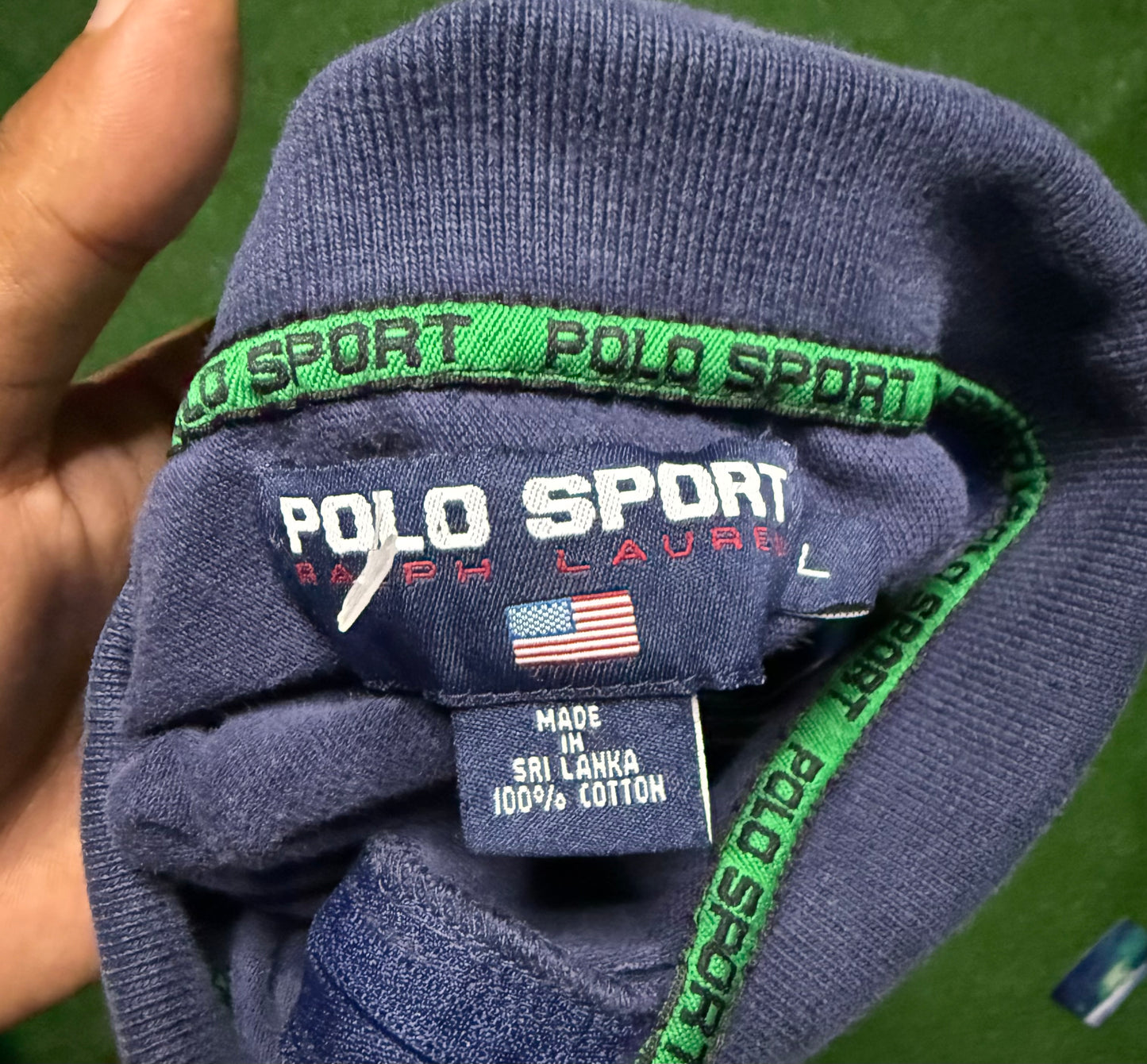 Vintage Polo Sport Ralph Lauren Striped Quarter Zip Shirt