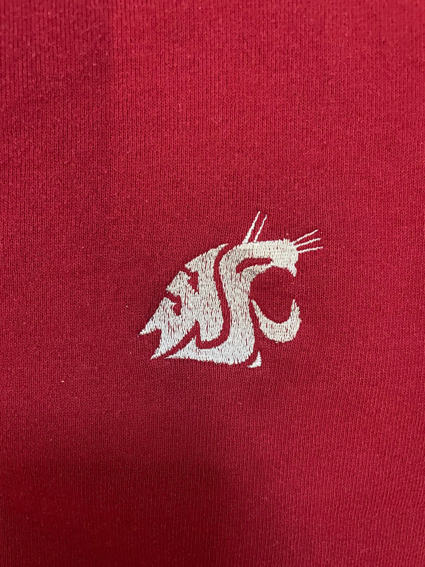 Vintage 1990s WSU Washington state university red and grey embroidered crewneck