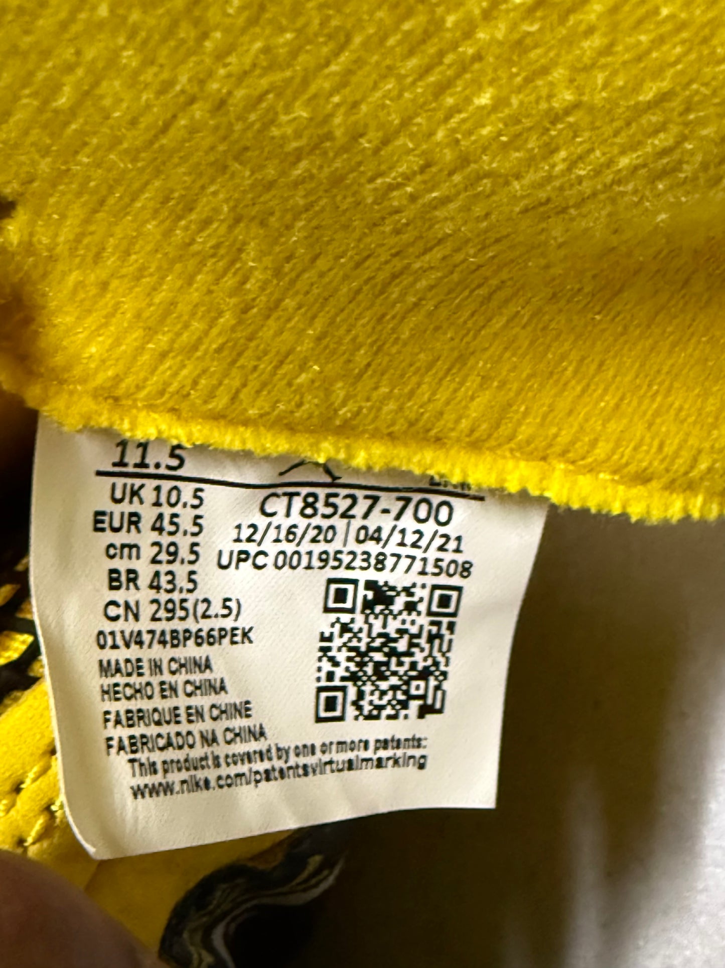 Jordan 4 Lightning 11.5 Men/13 Women “Preowned”