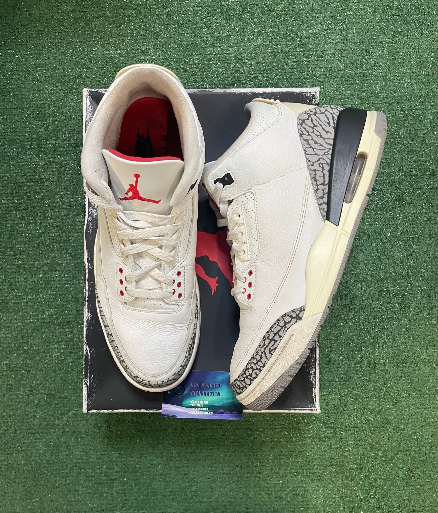Air Jordan 3 white cement reimagined size 12men/13.5women