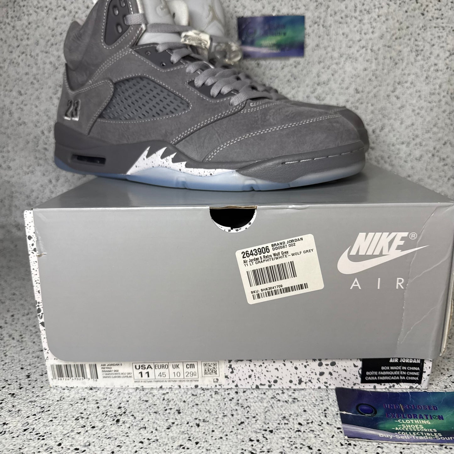 Jordan 5 Wolf Grey 11 Men “Preowned”