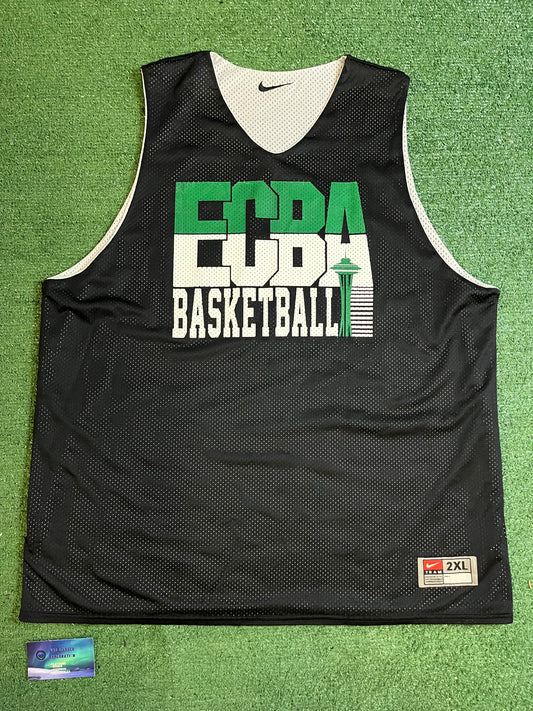 Vintage 2000s Nike ECBA Basketball reversible jersey
