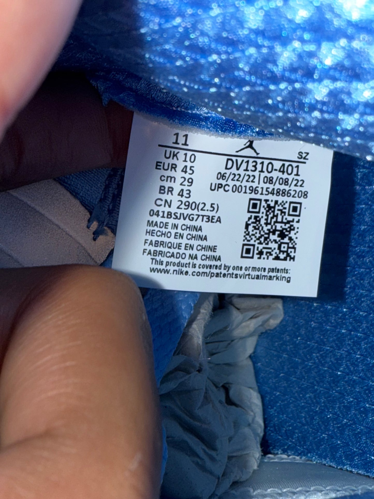Jordan 5 UNC 11 Men/12.5 Women “Preowned”