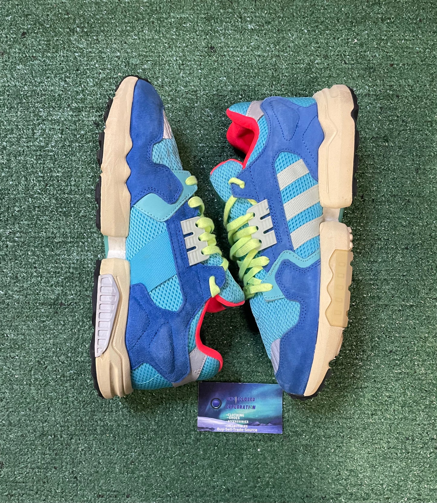 Adidas ZX torsion bright cyan size 10men/11.5women