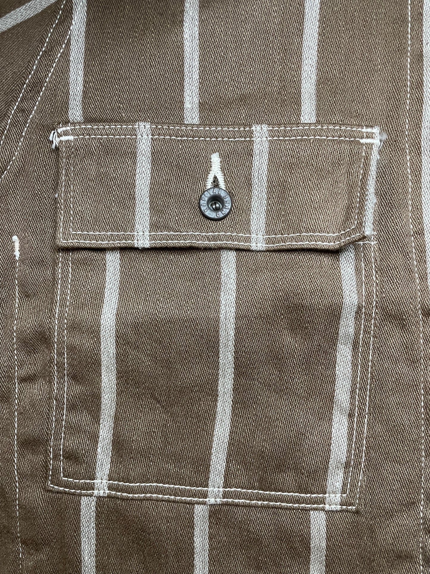 Kapital linen Phillies stripe coverall jacket