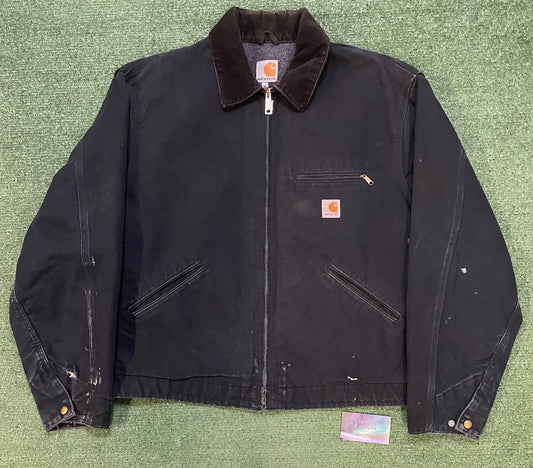 Vintage 2000s Carhartt Detroit black jacket