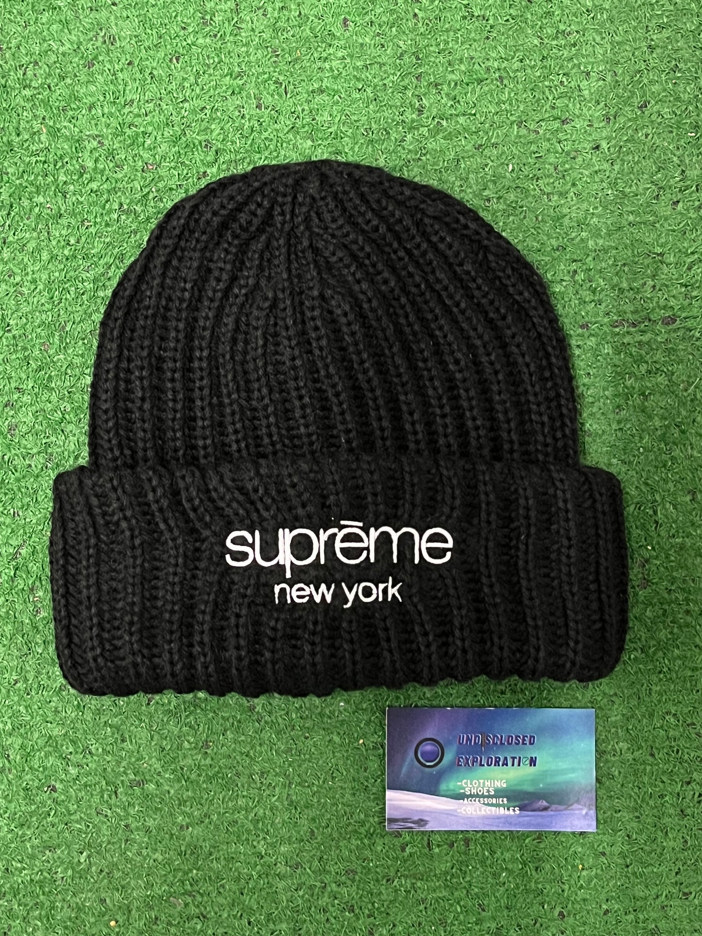 Supreme classic logo chunky beanie