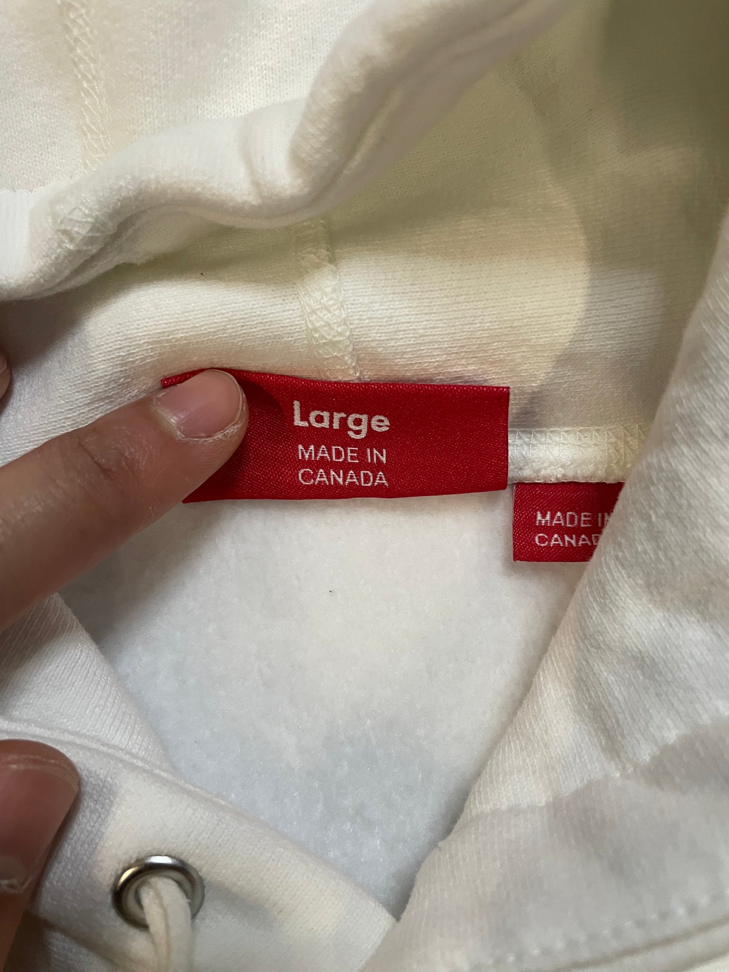 Supreme white and pink box logo 2025 hoodie