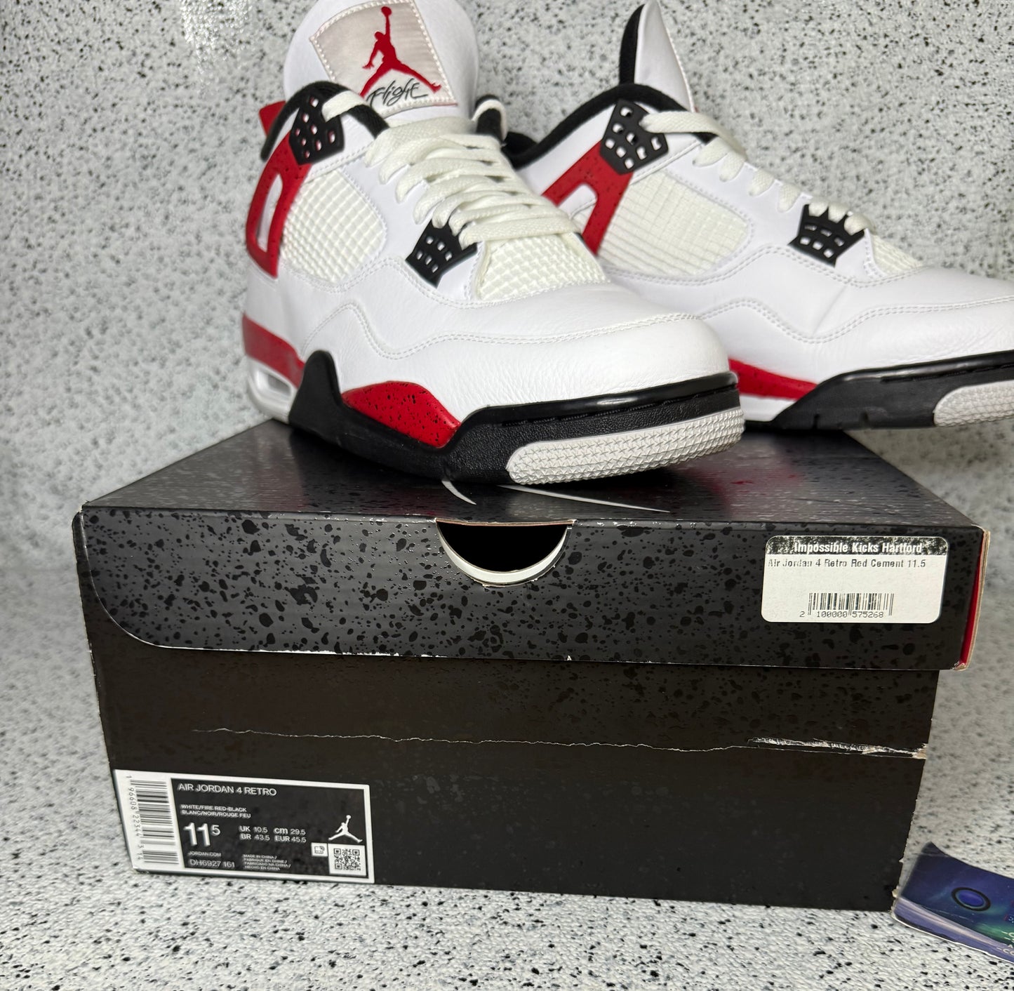 Jordan 4 Red Cement 11.5 Men/13 Women “Preowned”