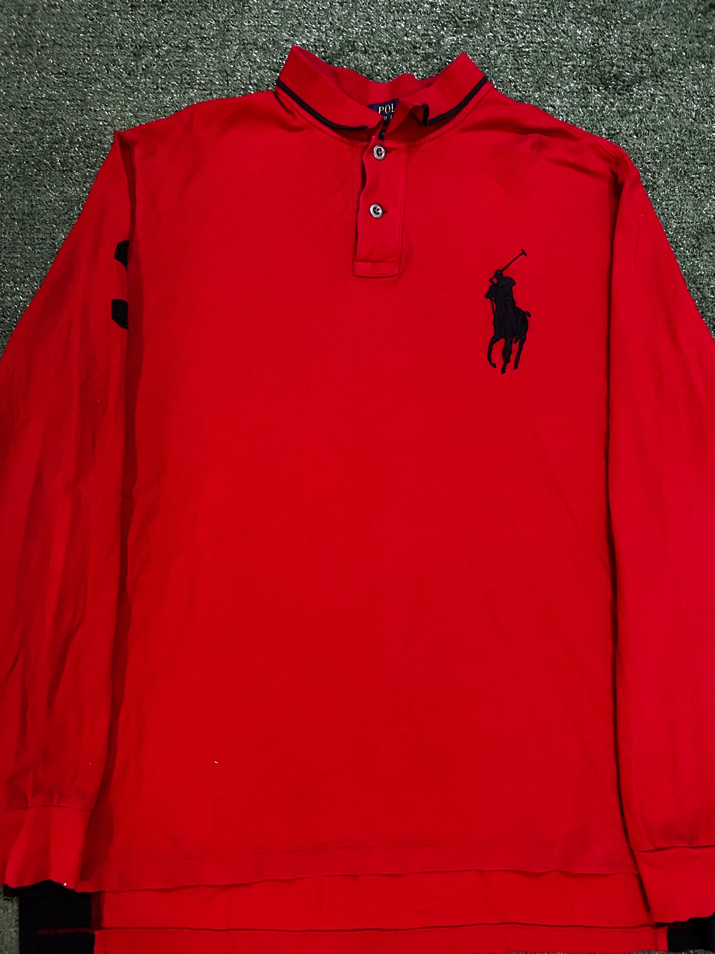 Vintage red Polo Ralph Lauren rugby longsleeve
