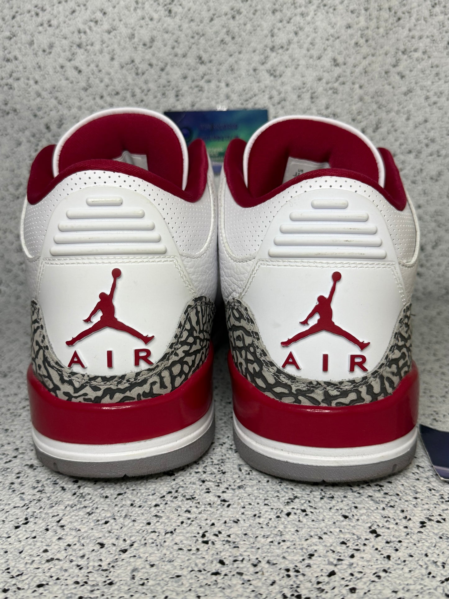 Jordan 3 Cardinal Red 11.5 Men/13 Women “Preowned”