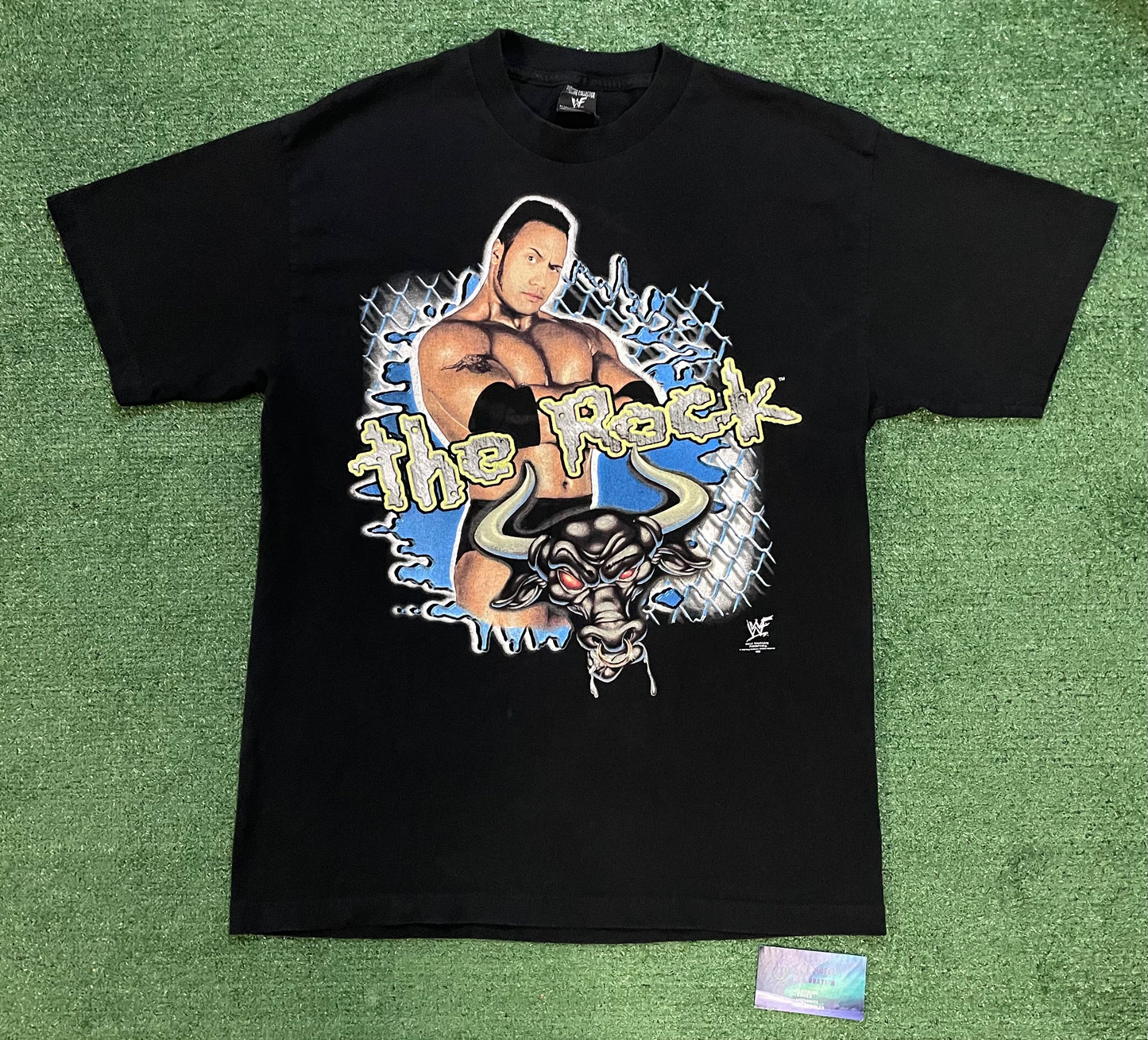 Vintage 1990 the rock professional hardcore wrestler WWF WWE tee