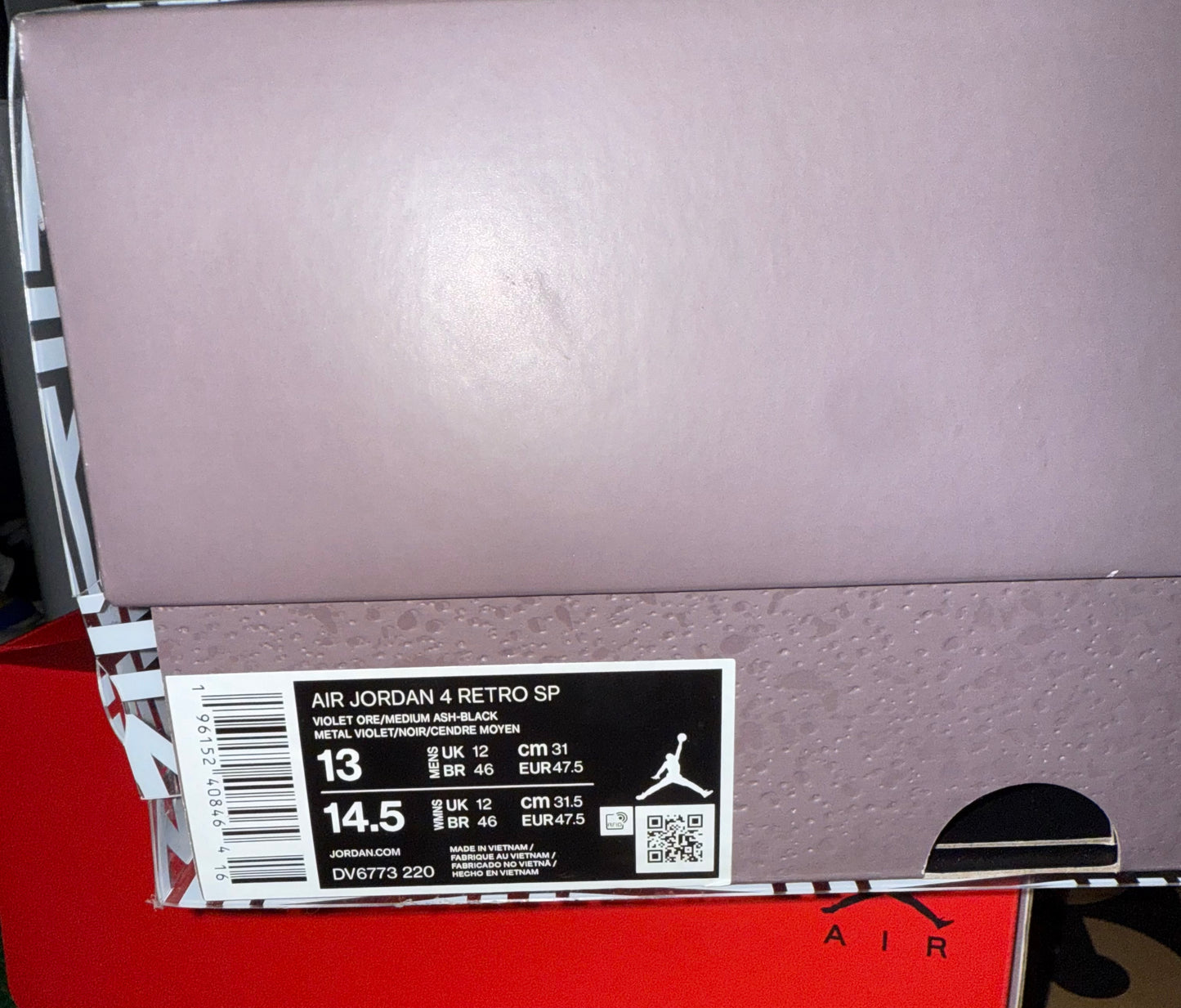 Jordan 4 A Ma Maniere Violet Ore