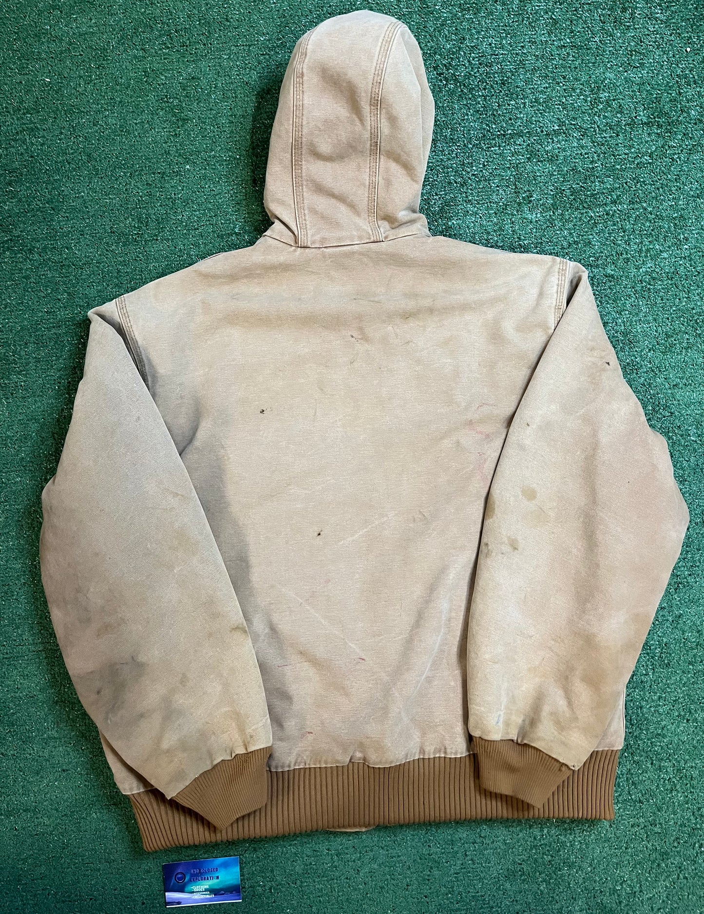 Vintage 2000s Carhartt hooded tan jacket