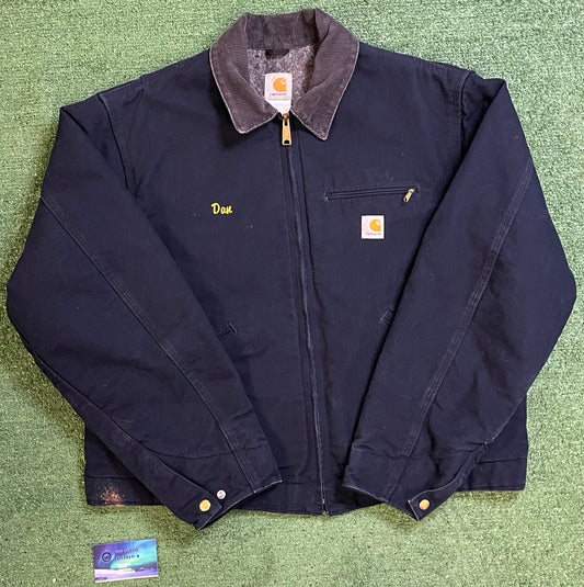 Vintage 2000s Carhartt Detroit dark navy jacket