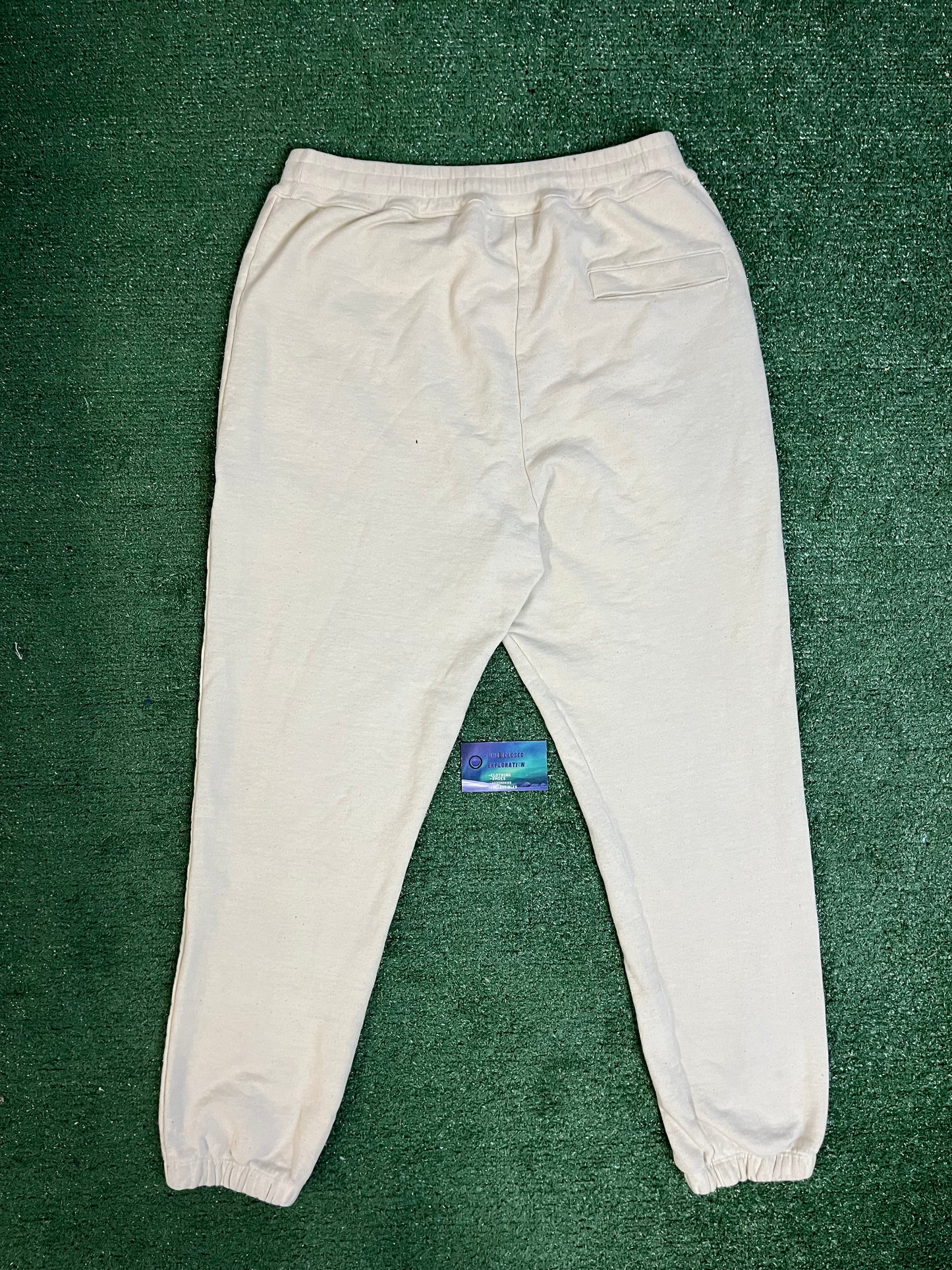 Eric Emmanuel cream flame sweatpants