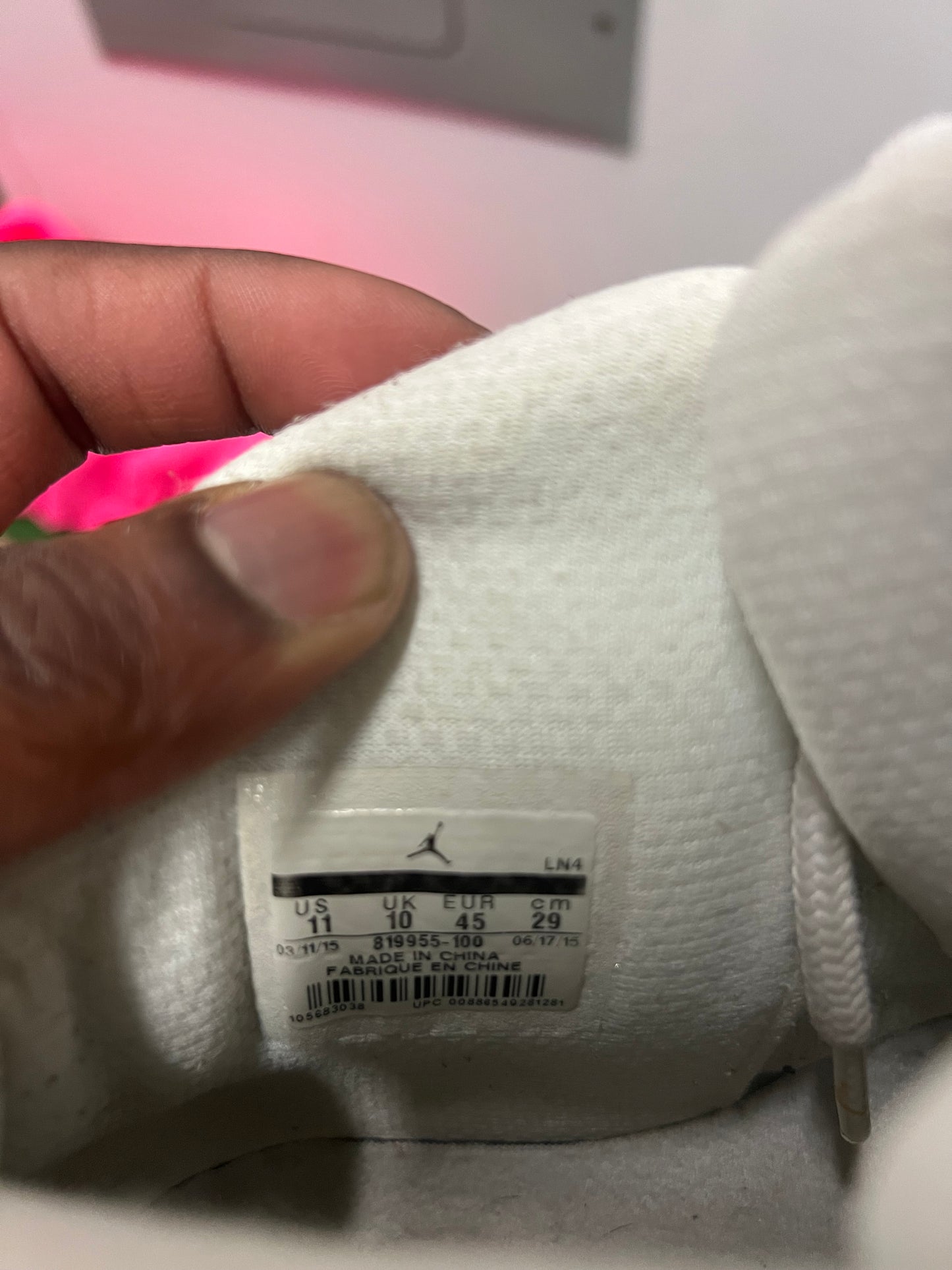 Jordan 10 ovo white size 11men/12.5women