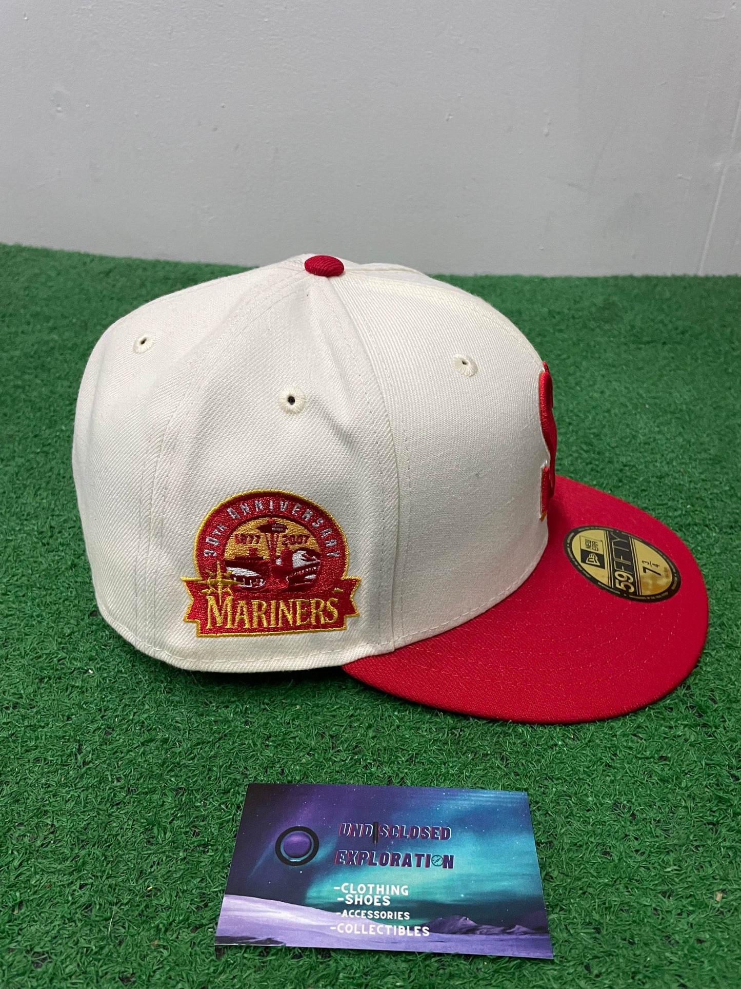 Seattle Mariners red and gold 30th anniversary patch new era hat