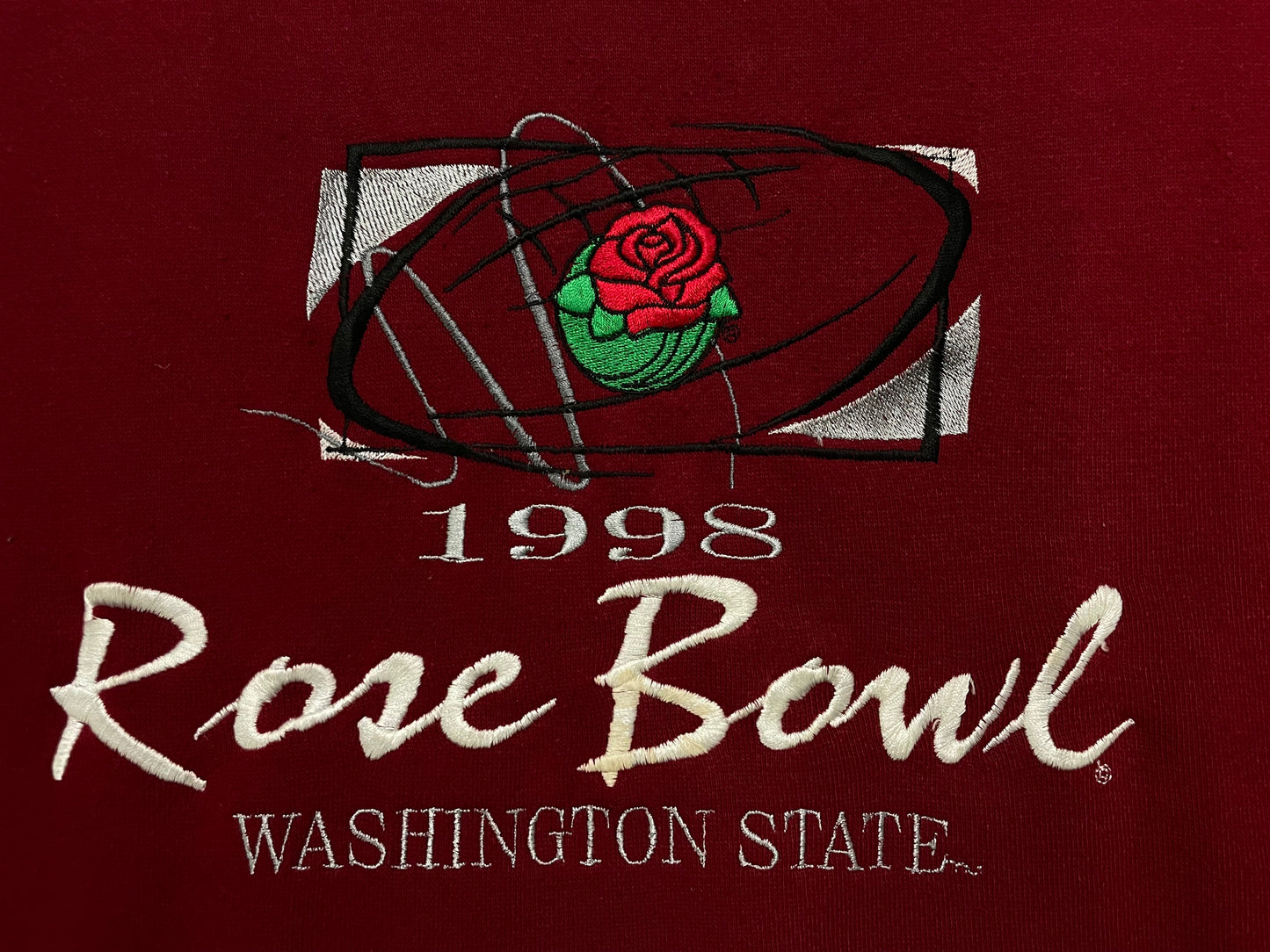 Vintage 1990s WSU Washington state university Rose Bowl embroidered crewneck