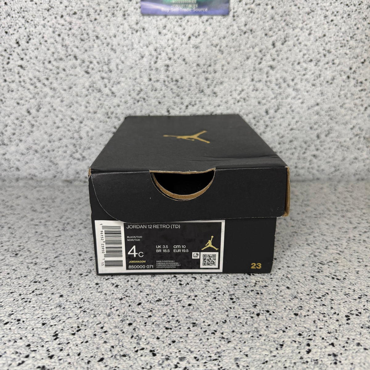 Jordan 12 Black Taxi Toddler 4 C “Preowned”