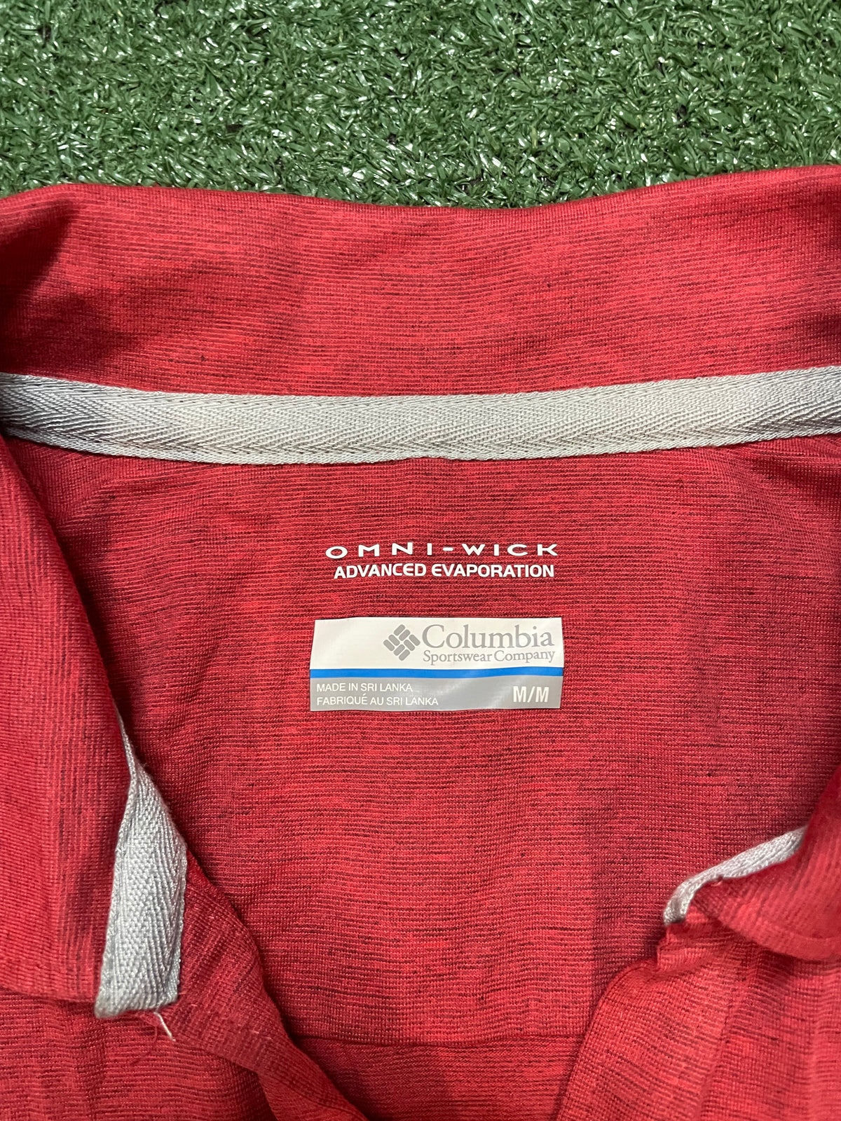 Columbia red short sleeve polo
