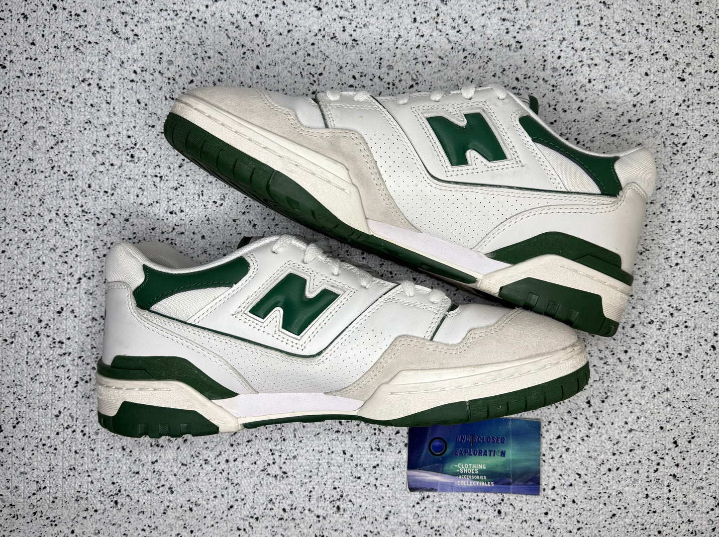 New Balance 550 White Green 9.5 Men/11 Women “Preowned”