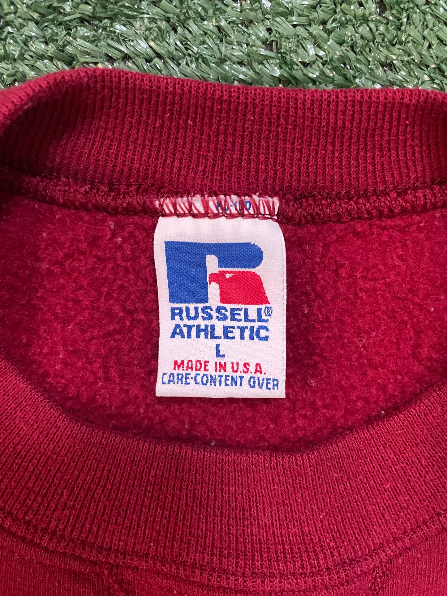 Vintage 1990s WSU Washington state university red and grey embroidered crewneck